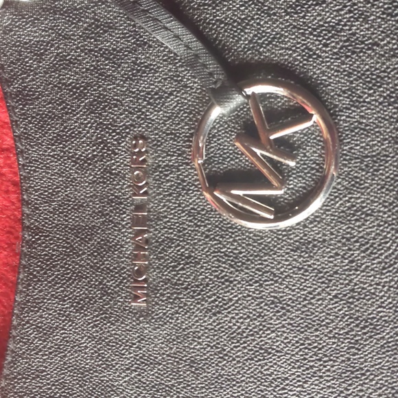 Michael Kors Black and Silver Monogram Purse - Picture 7 of 11